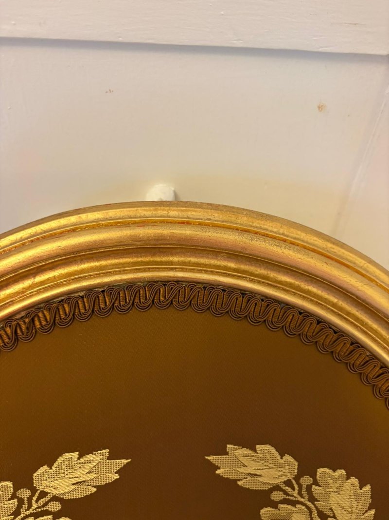 Large Rare Suite of 42 Matching Louis XVI Style Giltwood Dining Chairs with Silk Damask Upholstery - Image 12